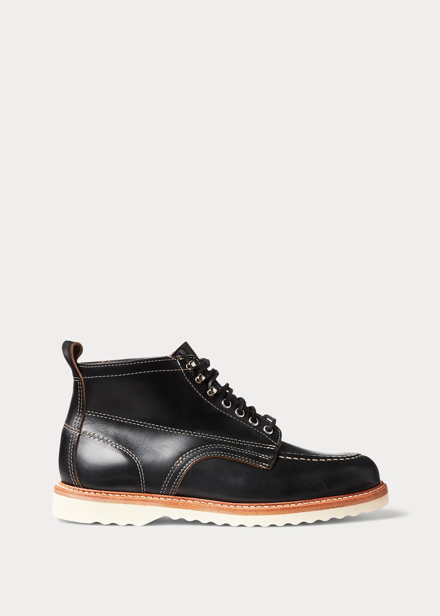 Leather Lace-Up Boot - 1