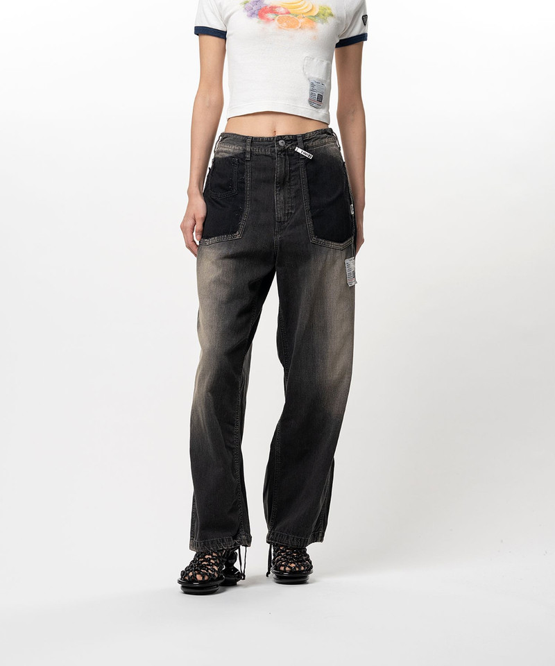 Cut-Out Pocket Denim Pants 11