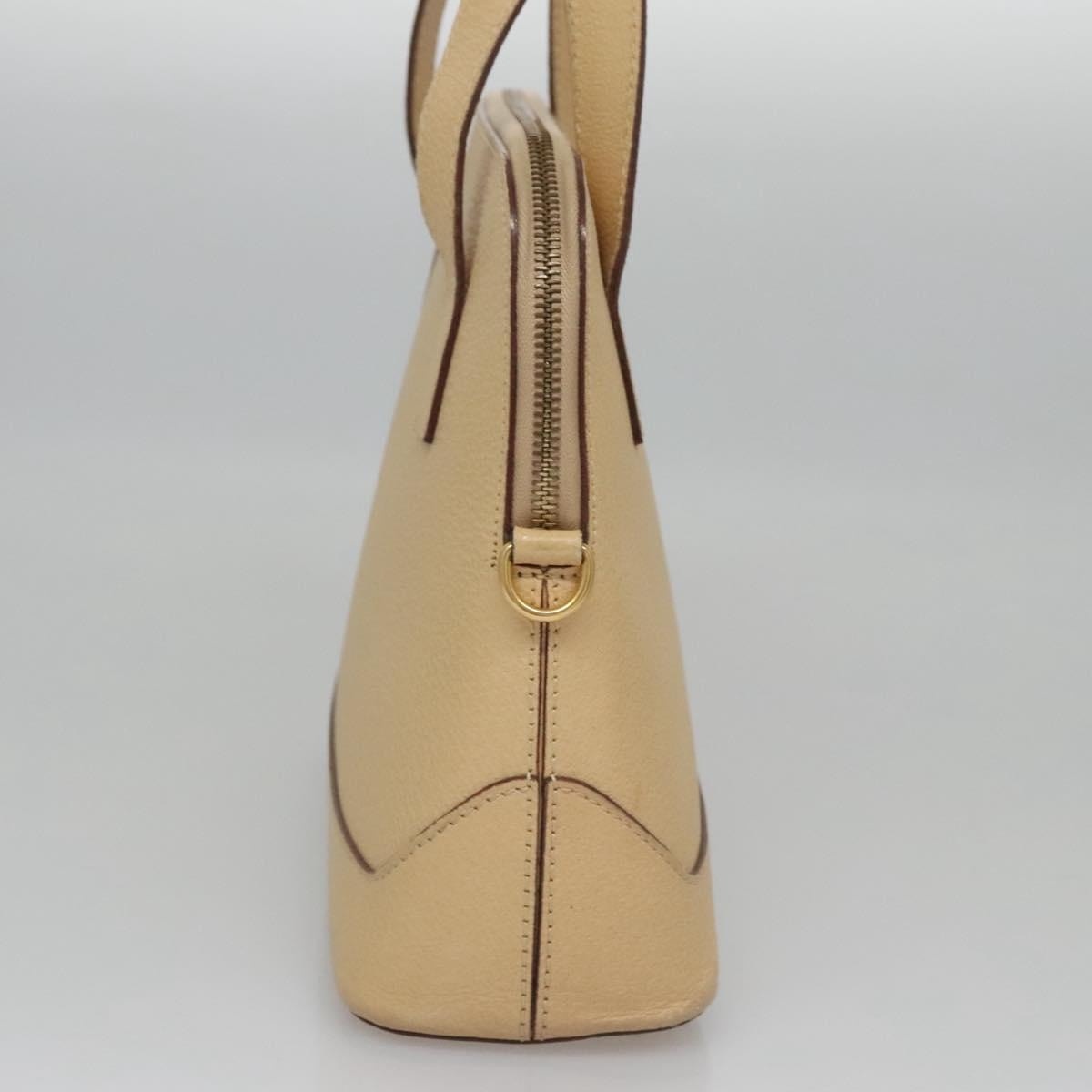 CELINE Hand Bag Leather Beige Gold - 3