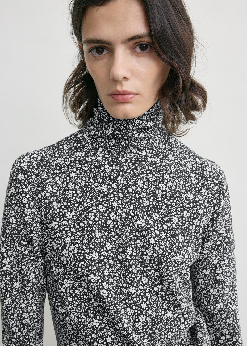 Floral twist dress black/white 5