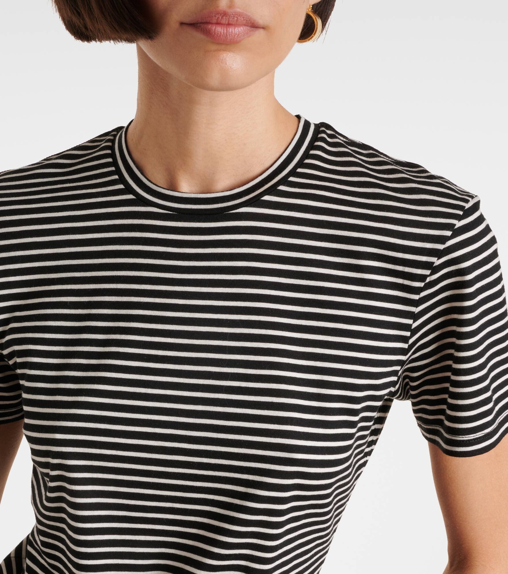 Lana striped cotton-blend T-shirt - 4