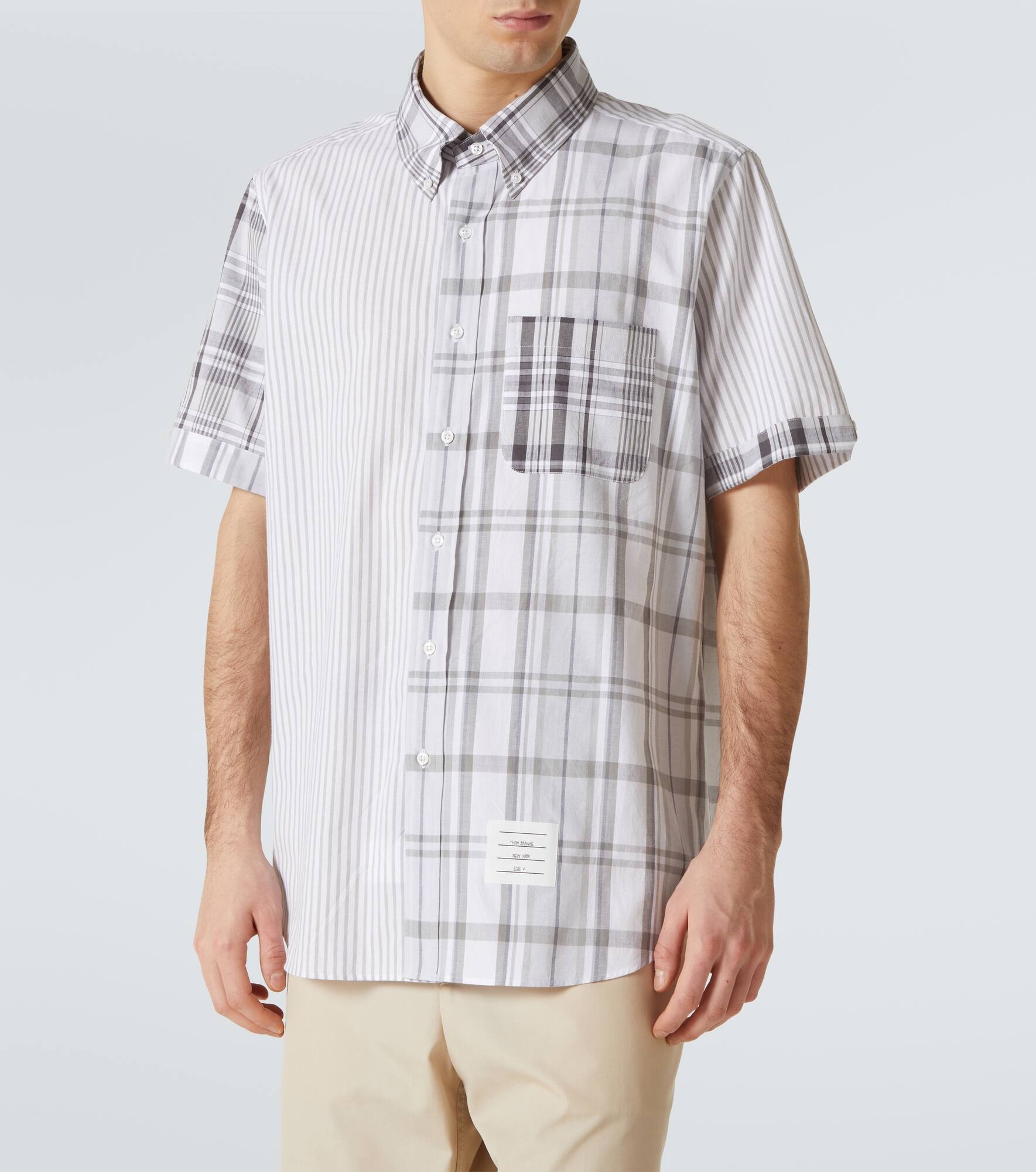 Striped patchwork cotton shirt - 3