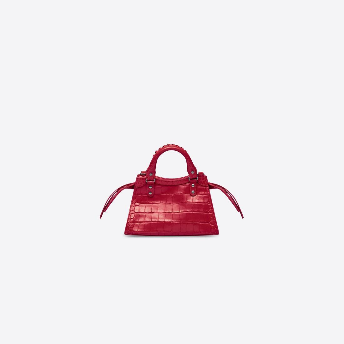 Women's Neo Classic Mini Handbag Crocodile Embossed in Dark Red - 2