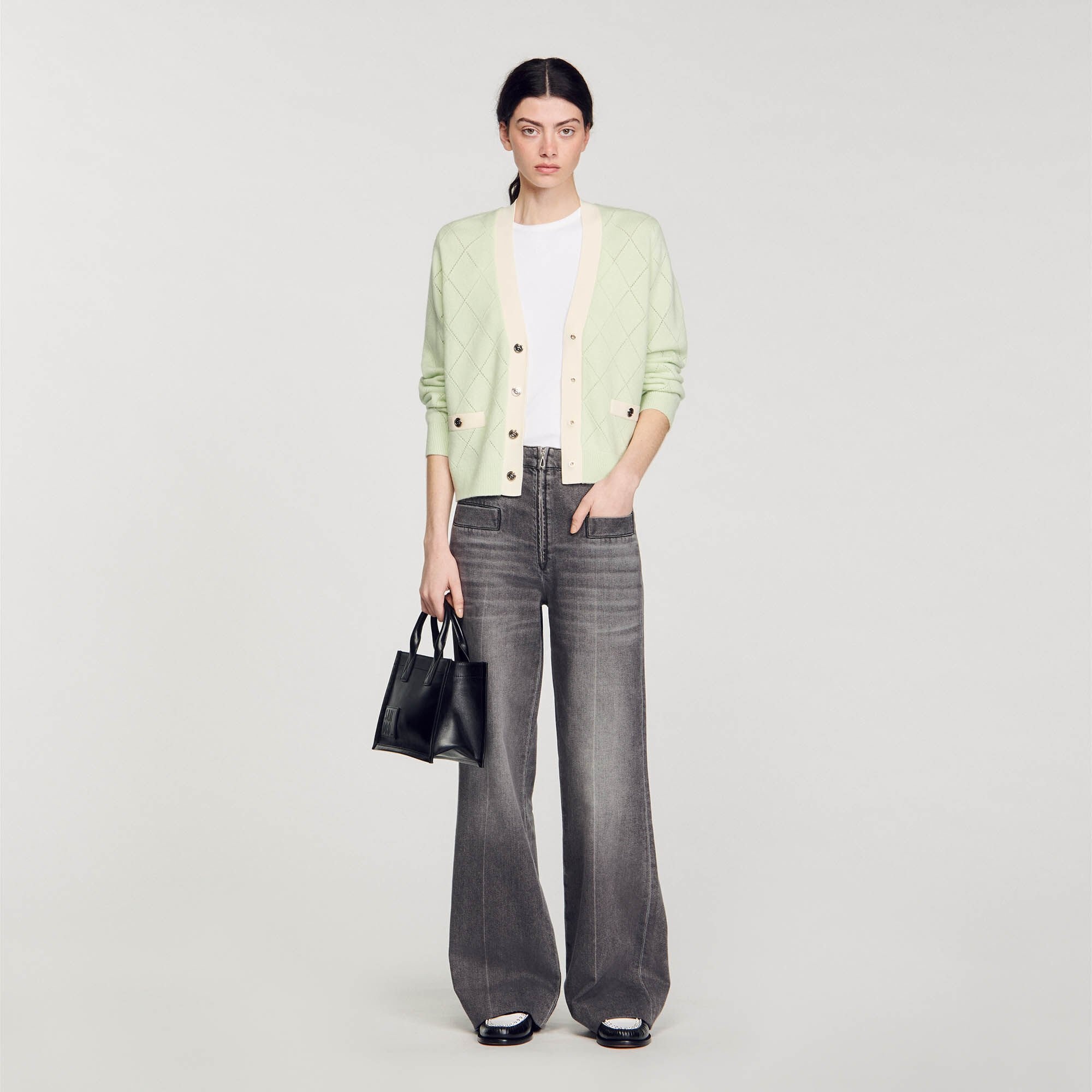 TWO-TONE CARDIGAN - 2