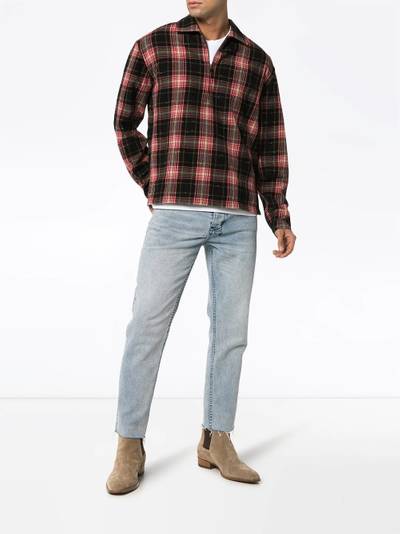 SAINT LAURENT zip check print shirt outlook