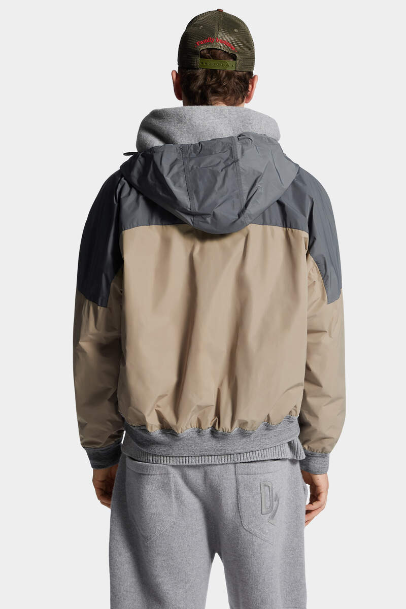 NYLON HOODED BOMBER - 4