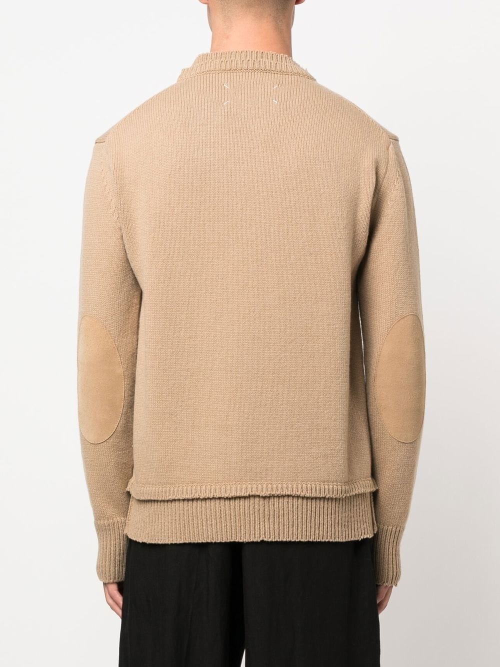 crew-neck layered jumper - 4