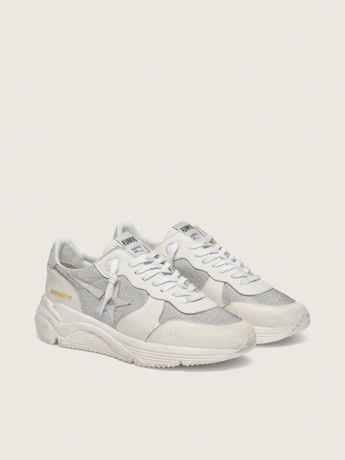 Women’s Running Sole in mesh and nubuck with silver metallic leather star - 2