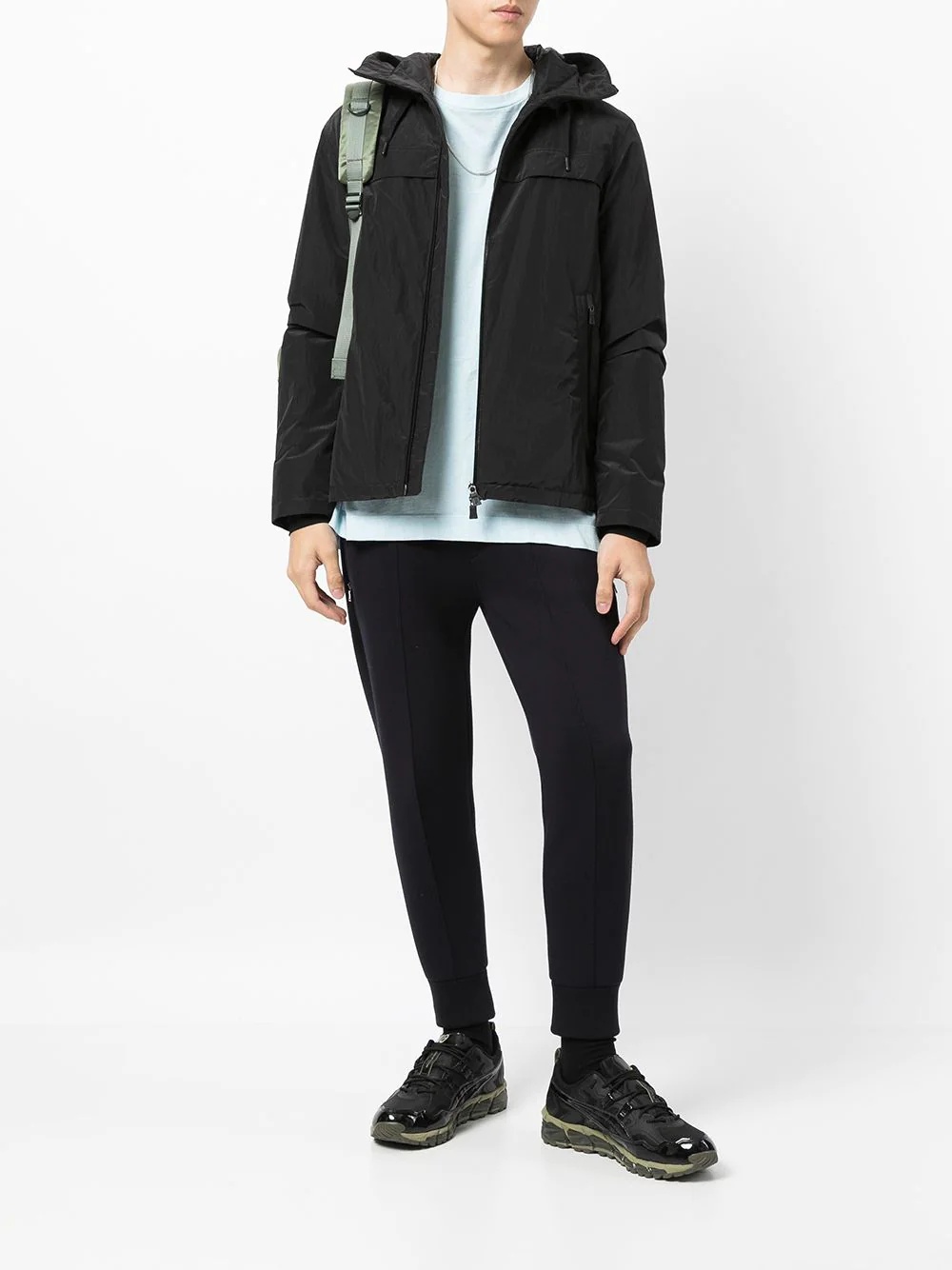 high-shine hooded bomber jacket - 2