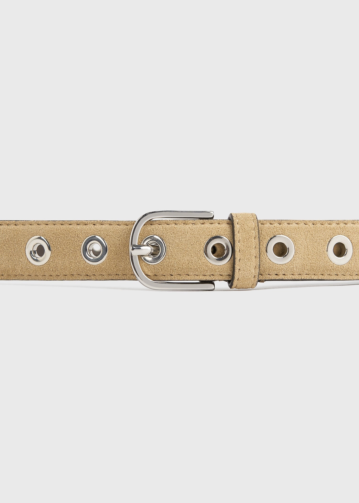 Eyelet belt caramel - 5