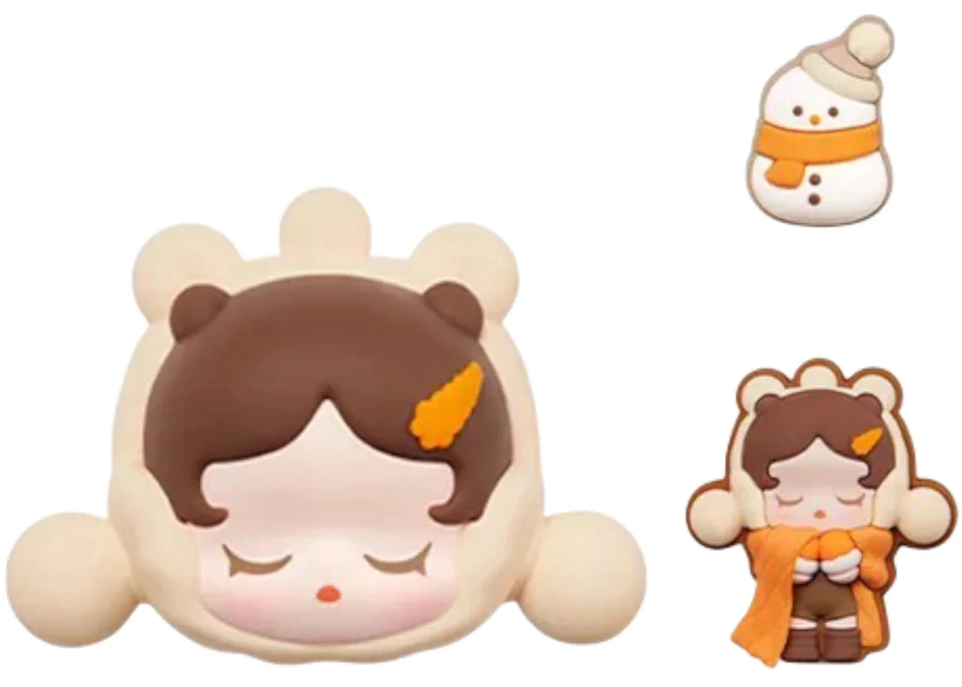 Pop Mart POP BEAN Fluffy & Cozy Series SKULLPANDA Snug Scarf Decorative Charm - 1