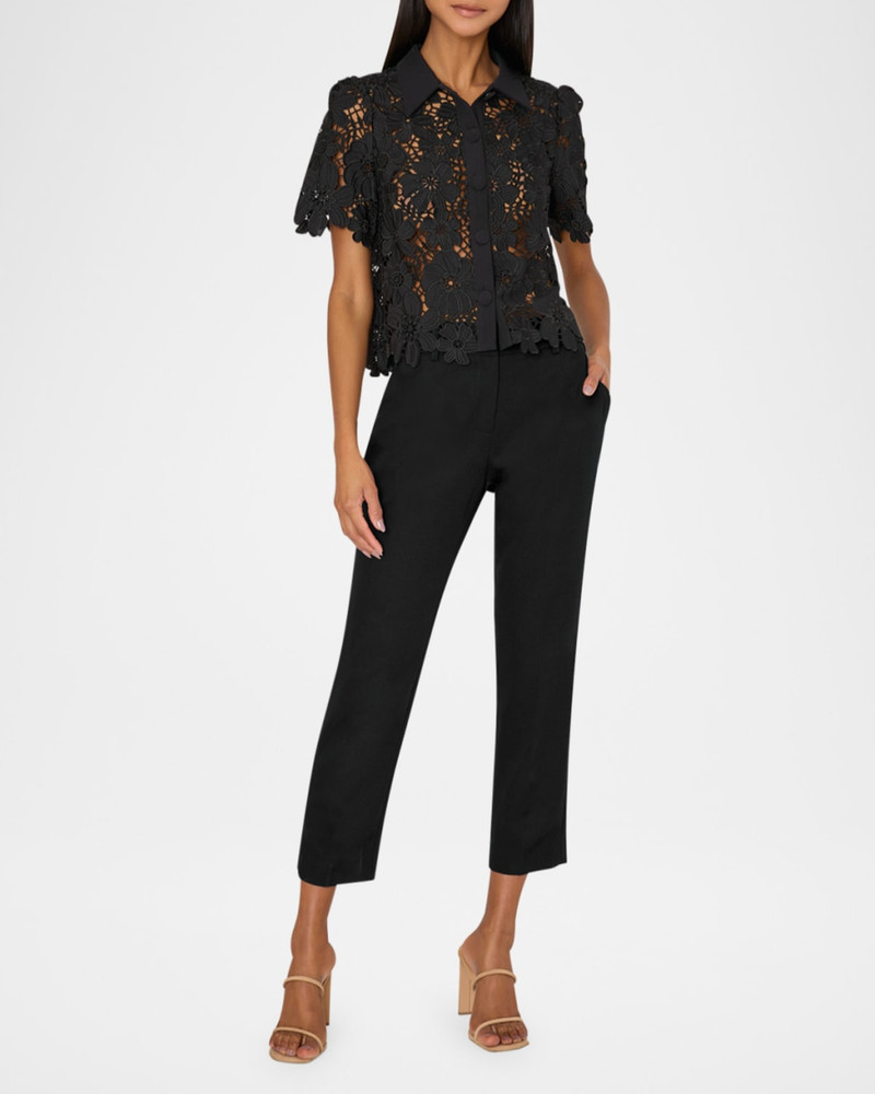MILLY Nicola Cropped Slim Cady Pants outlook