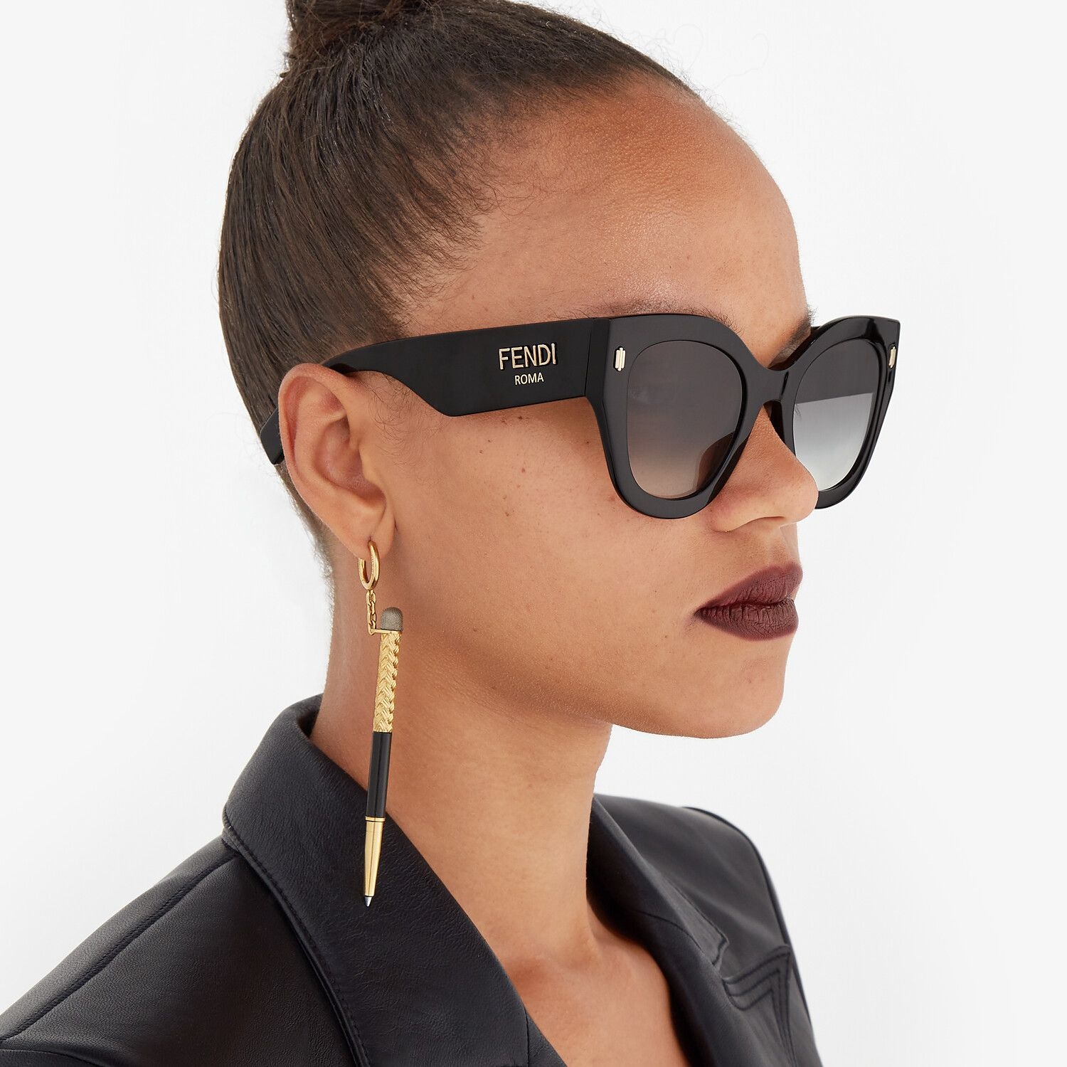 Black acetate sunglasses - 4