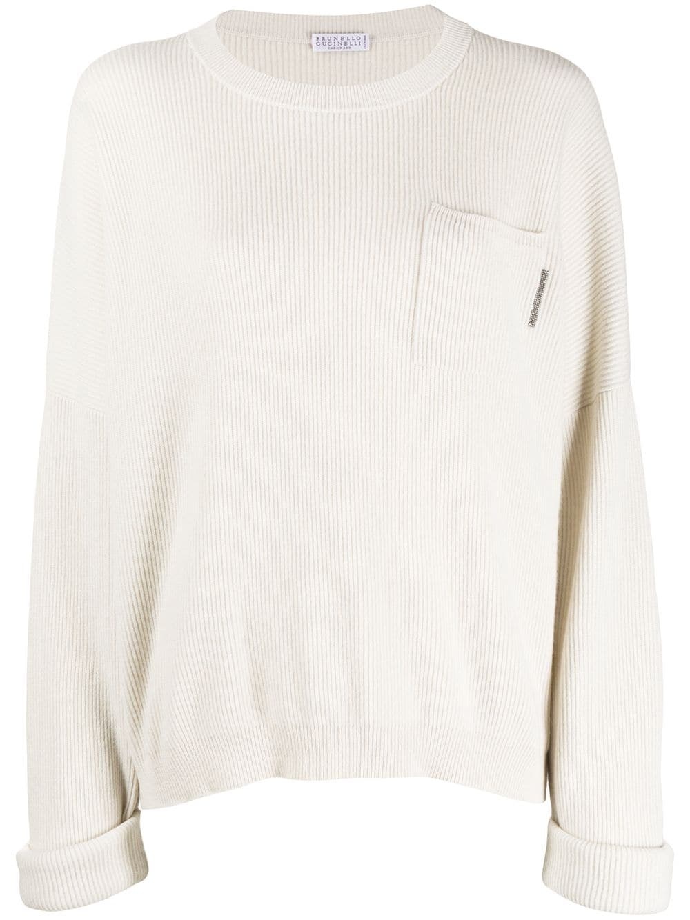 ribbed knit jumper - 1