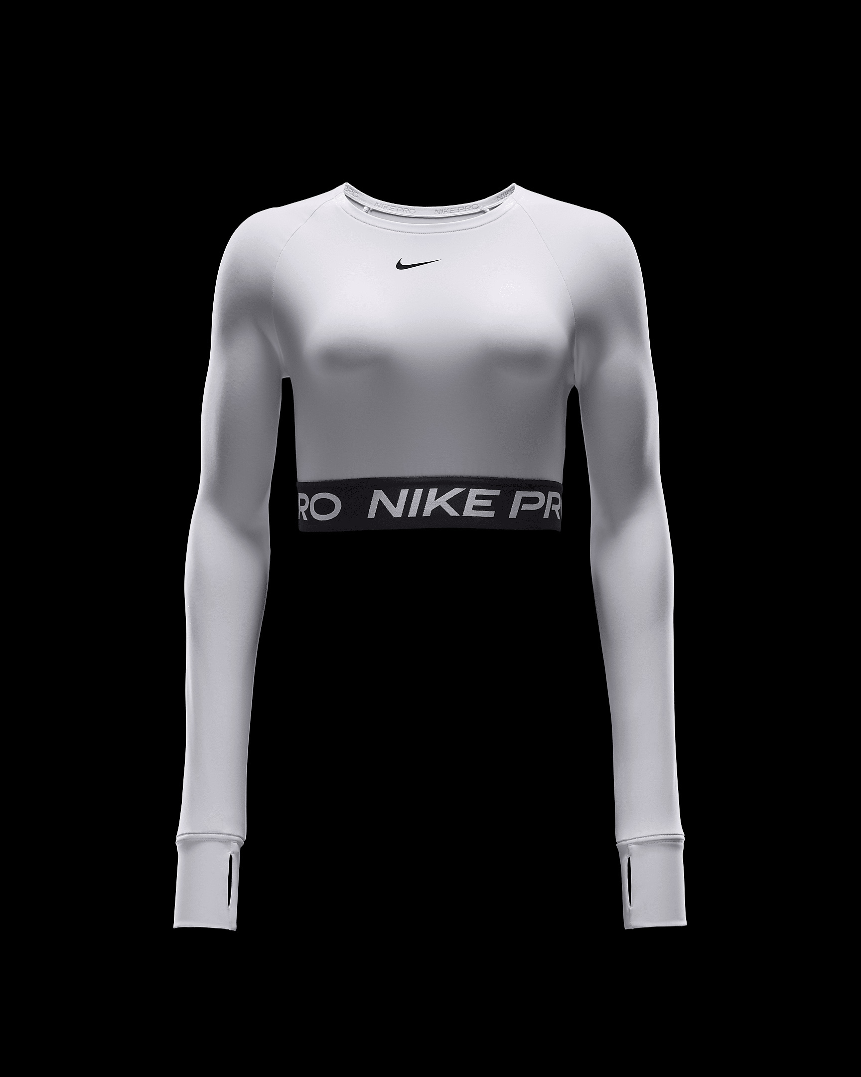 Nike Pro Women's Dri-FIT Cropped Long-Sleeve Top - 6