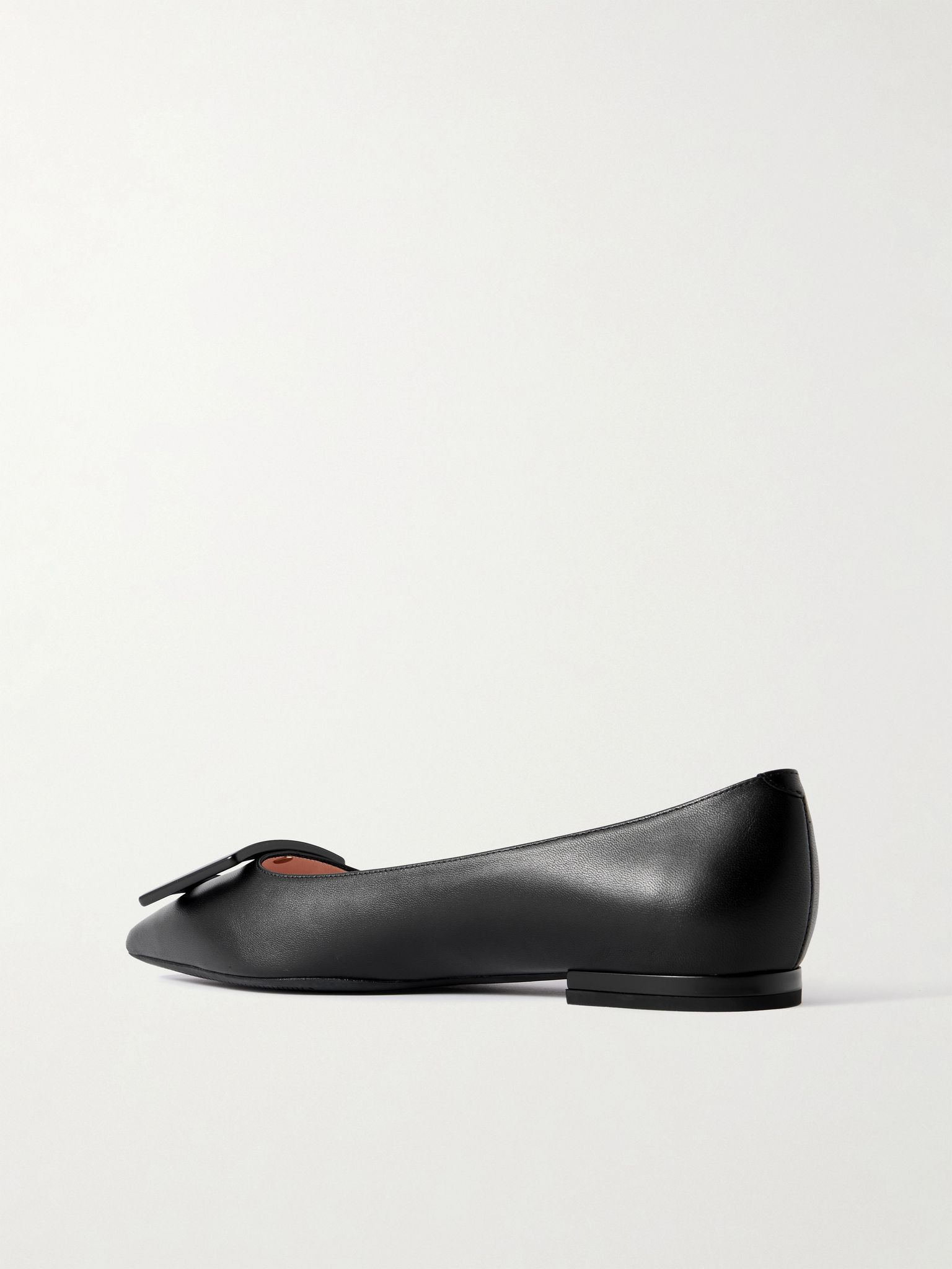 Gommettine buckled leather ballet flats Black - 3