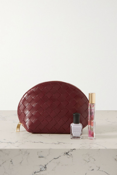 Bottega Veneta Intrecciato leather cosmetics case outlook