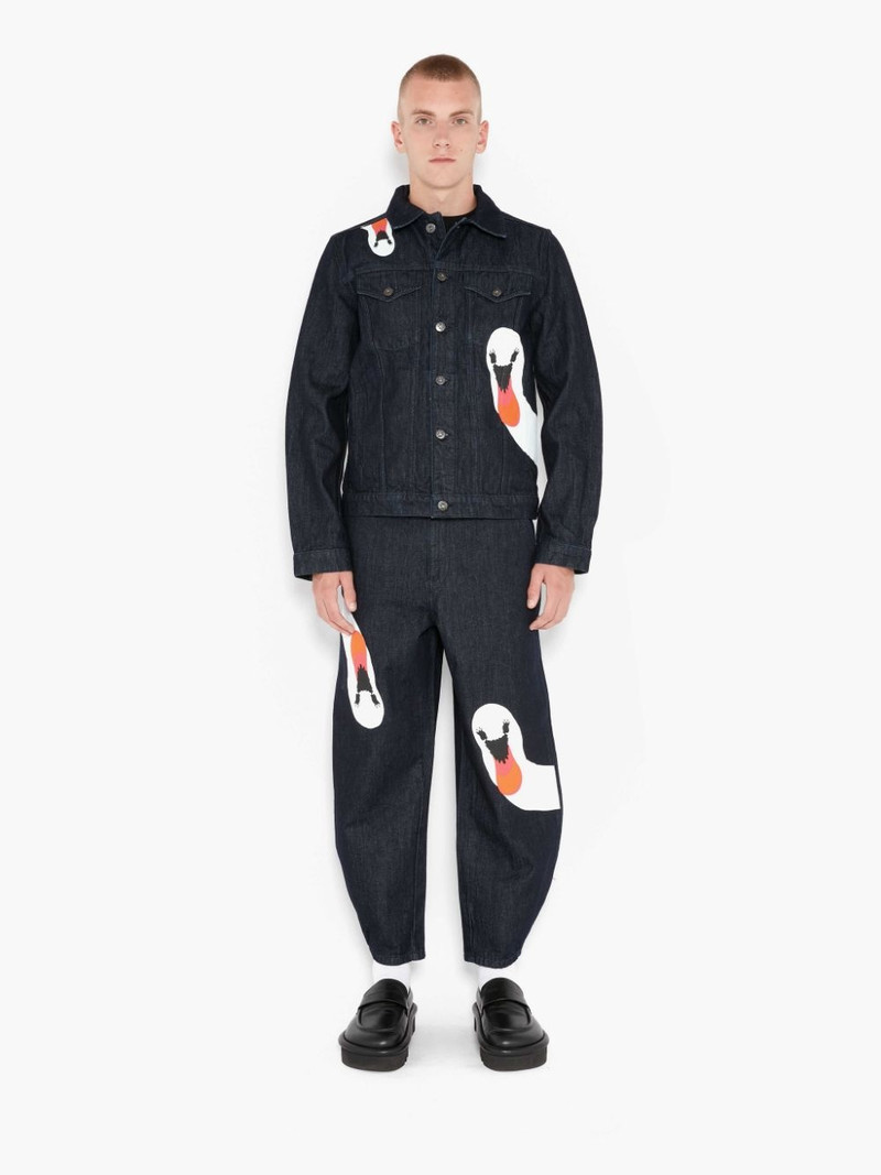 JW Anderson PRINTED SWAN DENIM JACKET outlook