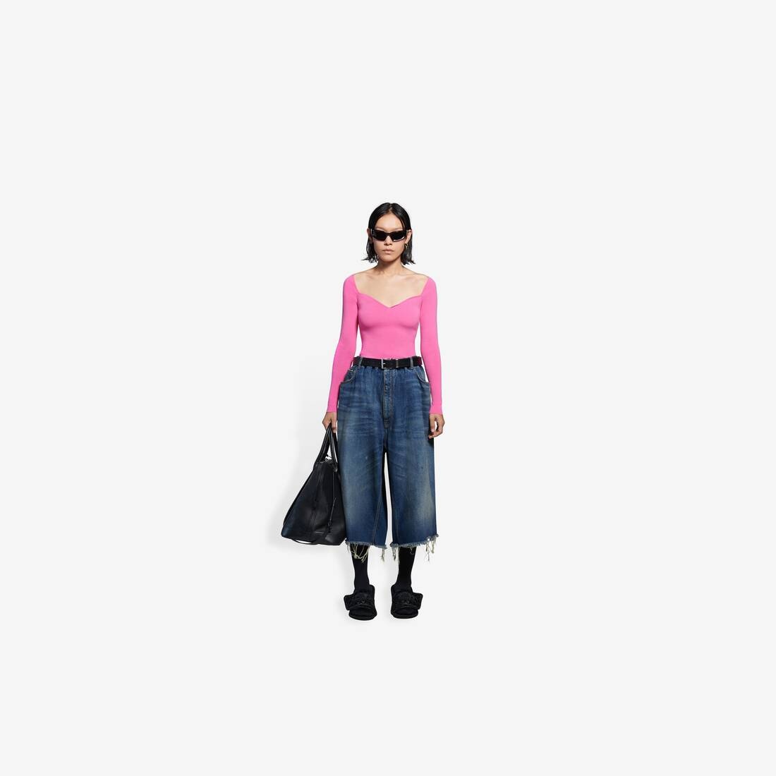 Women's Heartneck Top in Pink - 3