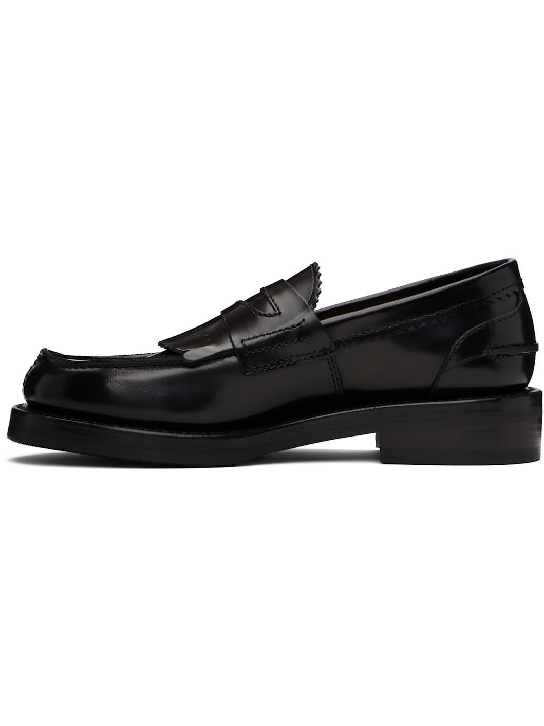 Black Leather Loafers - 3