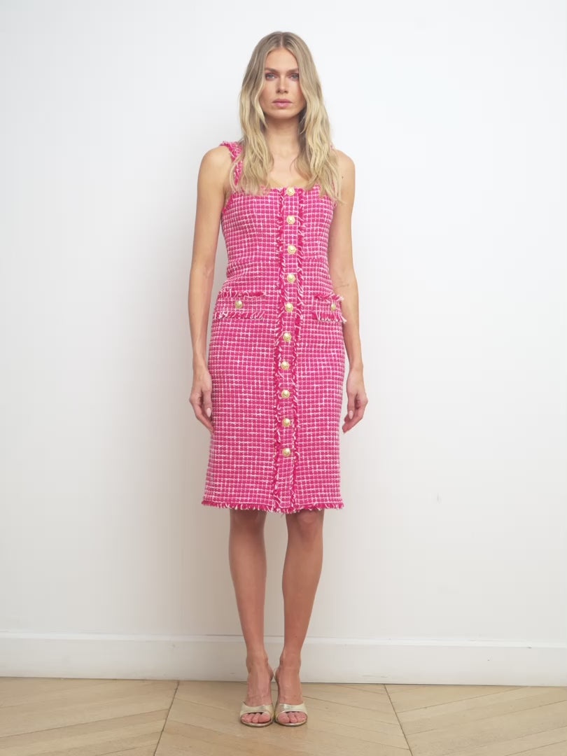 Aya Tweed Midi Dress - 6