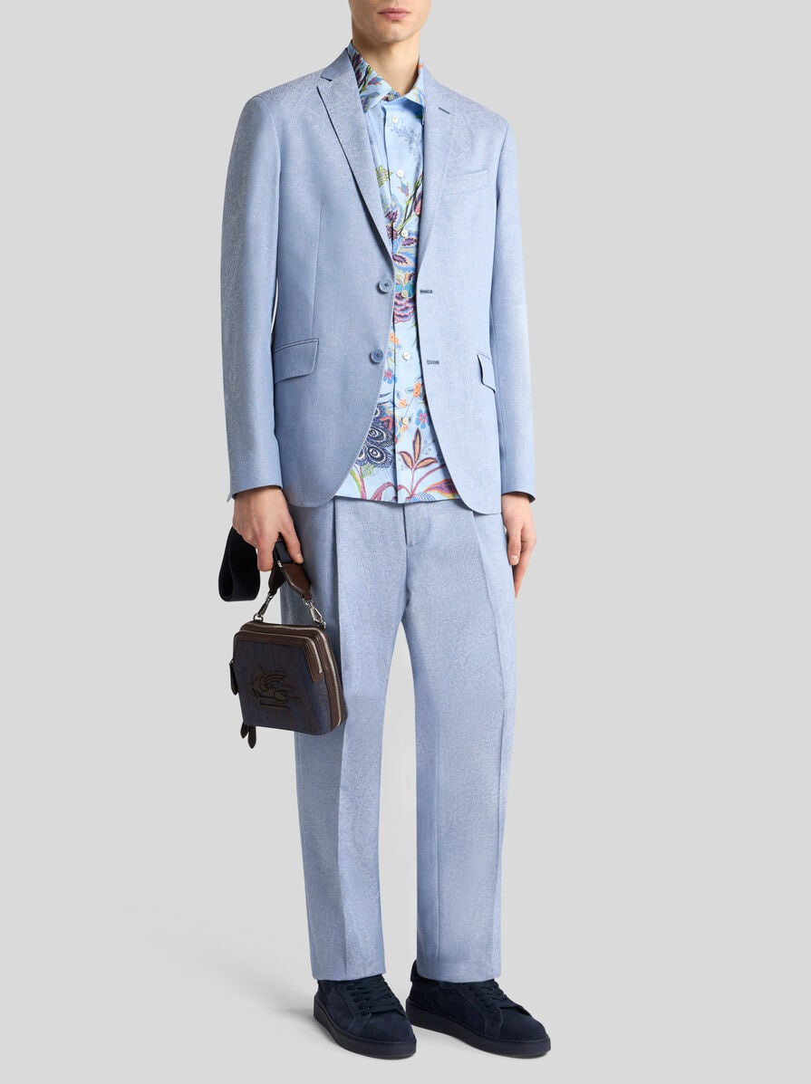 PAISLEY COTTON JACQUARD TROUSERS - 4