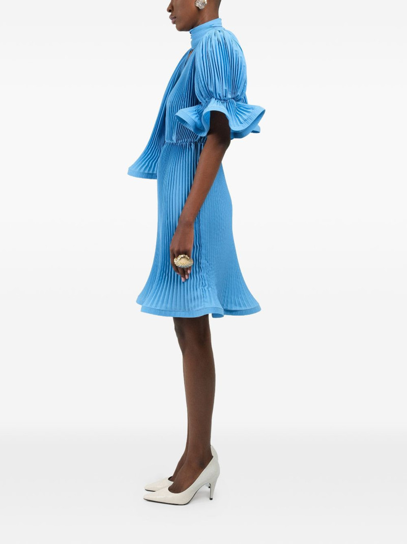 pleated puffy midi dress 4