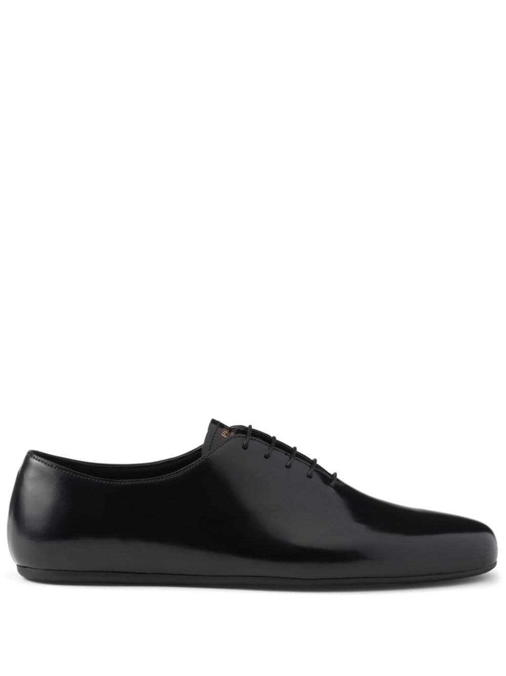 brushed-leather lace-up shoes - 1