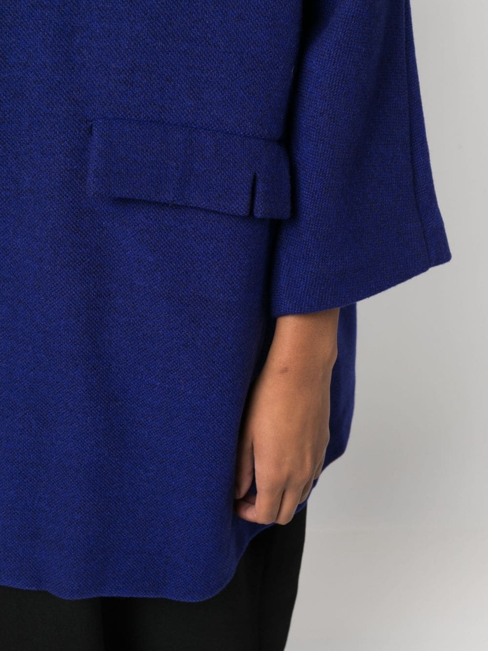bell-sleeves wool coat - 5