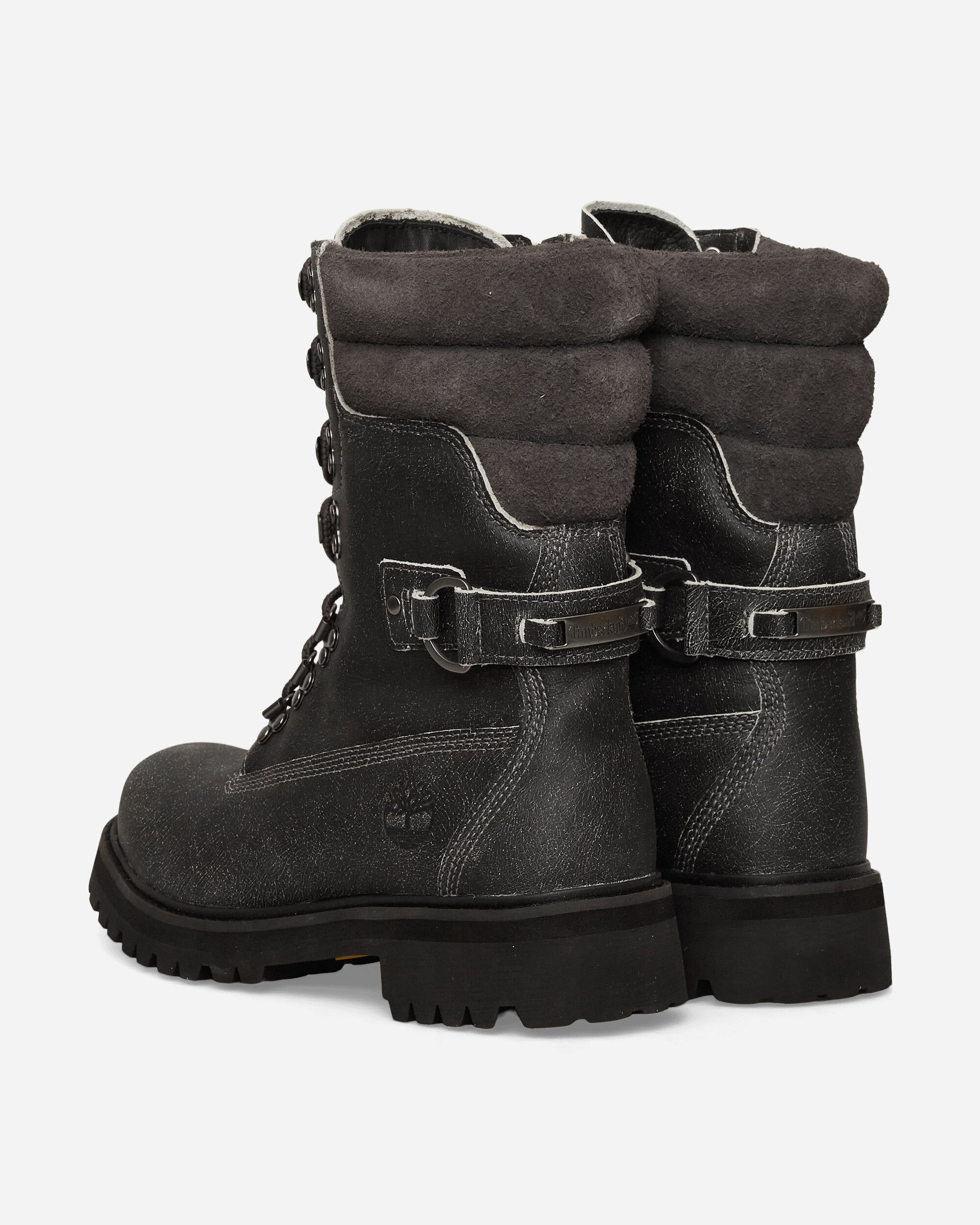 Tall Lace-Up Waterproof Boots Dark Grey - 4