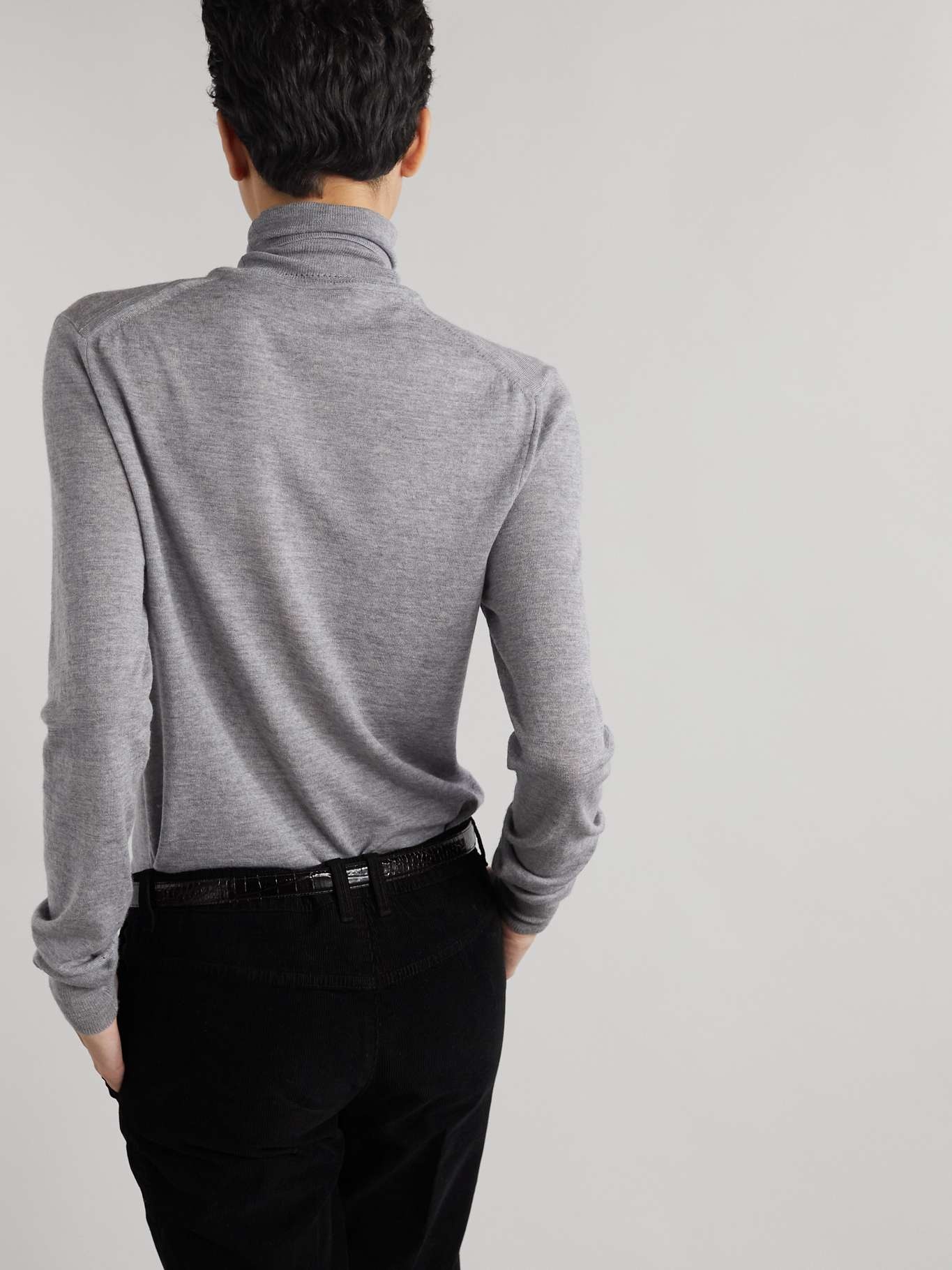 Wool turtleneck sweater - 3