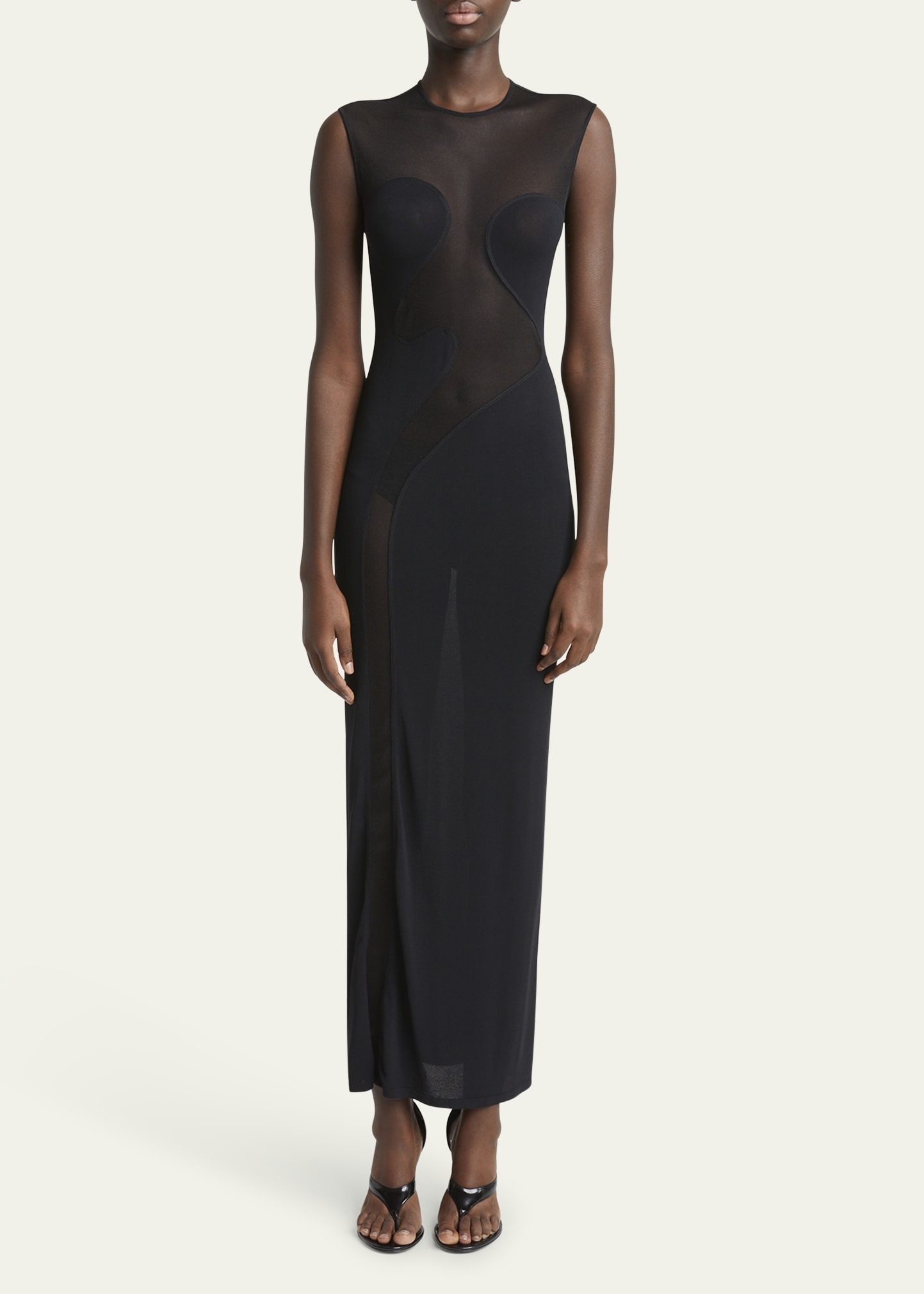 Mesh Molded Cutout Gown - 2