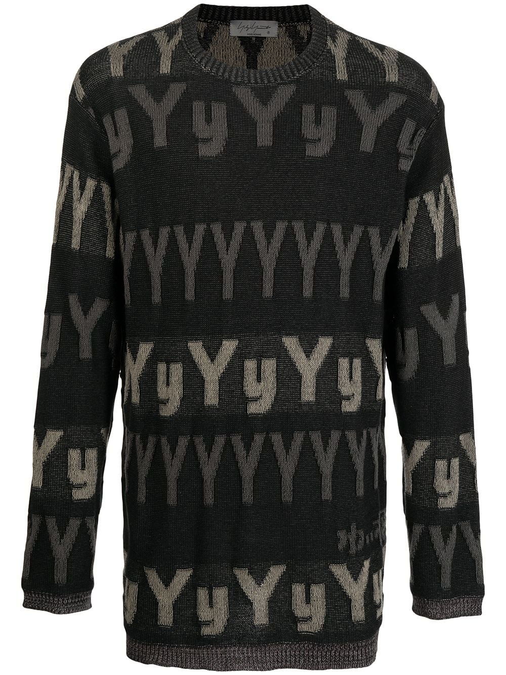 intarsia-knit logo jumper - 1