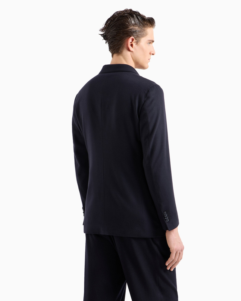 Double-breasted Upton Line jacket in lightweight virgin-wool cloth 3