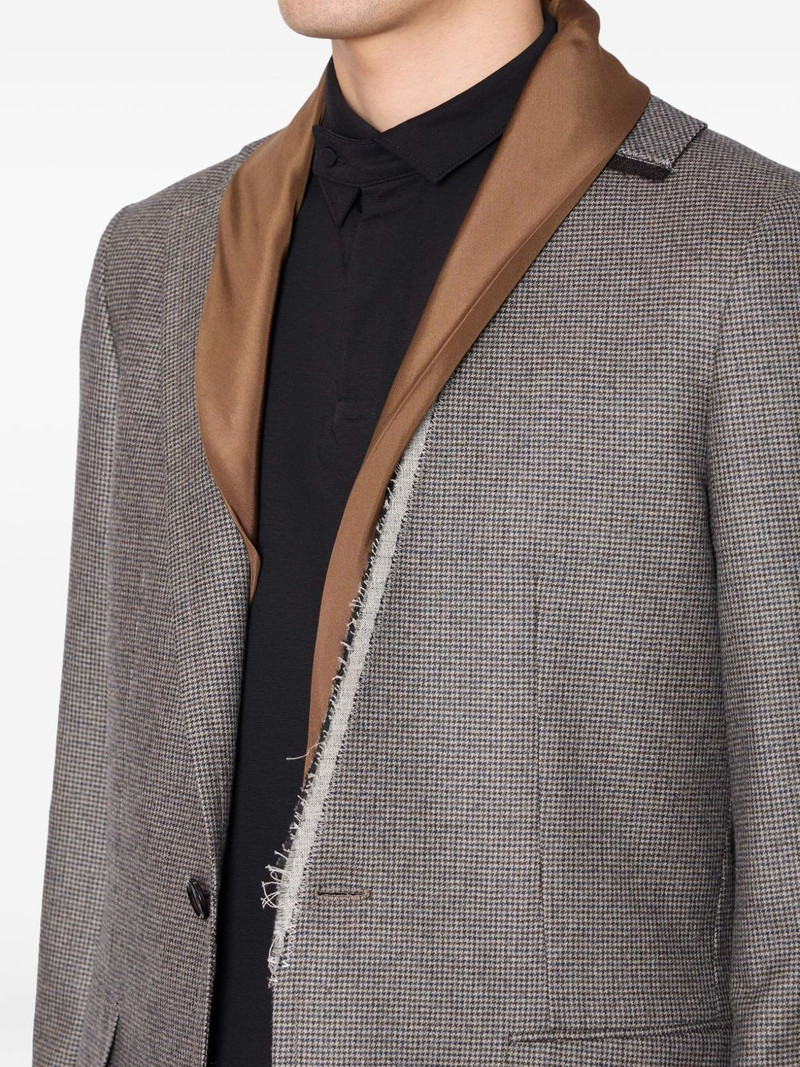 houndstooth frayed-edge blazer 3