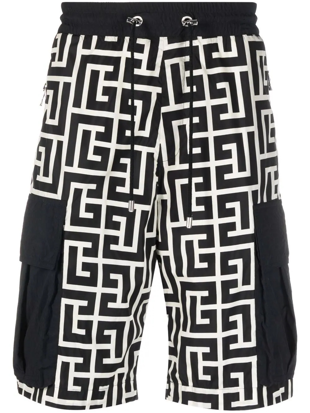 monogram-print cargo shorts - 1