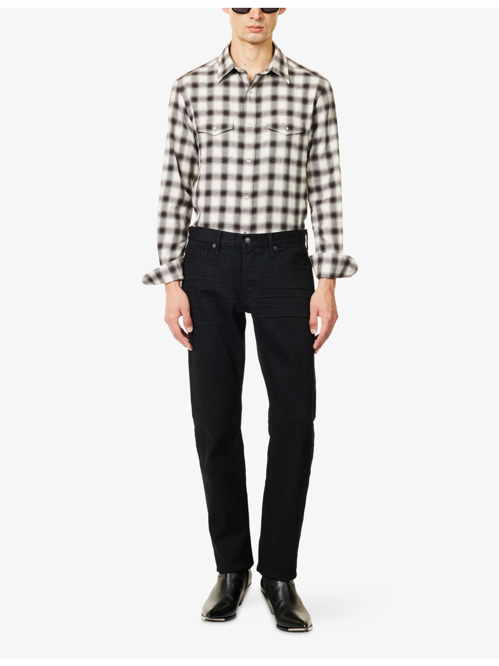 Western Checked Cotton-Blend Shirt - 2