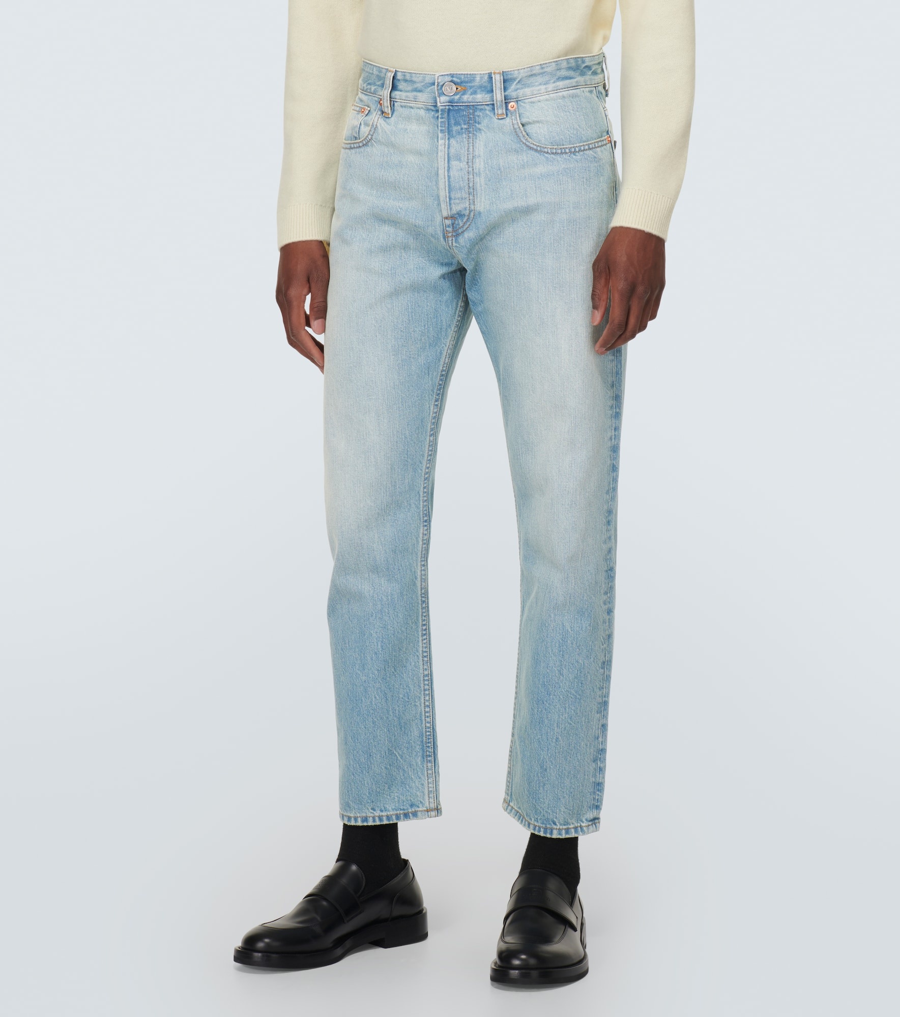 Mid-rise straight jeans - 3