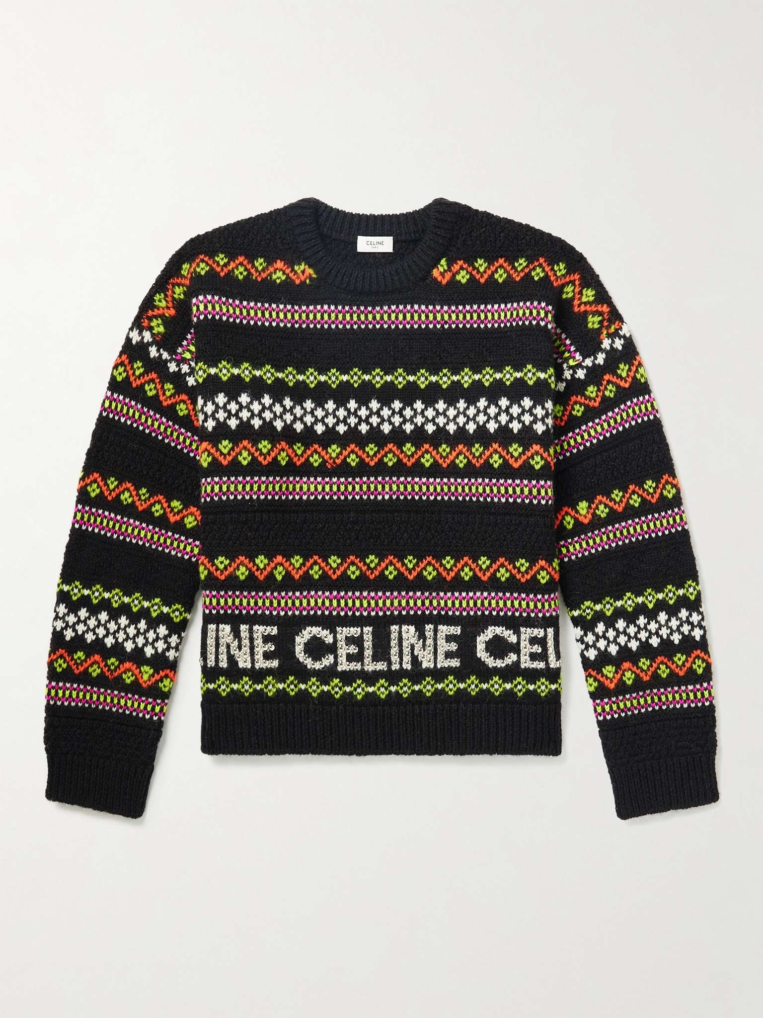 Studded Fair Isle Wool Sweater - 1