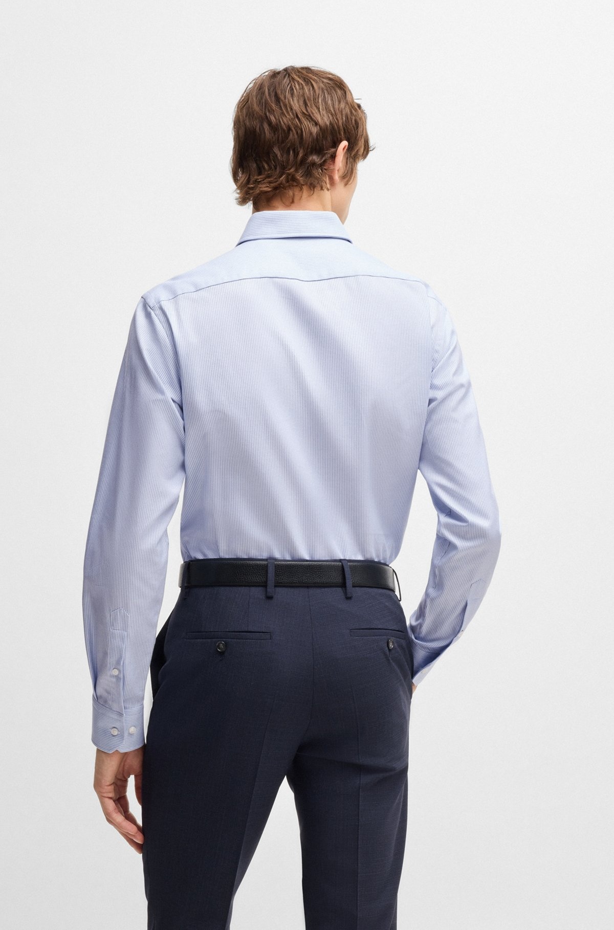 REGULAR-FIT SHIRT IN STRUCTURED COTTON - 5