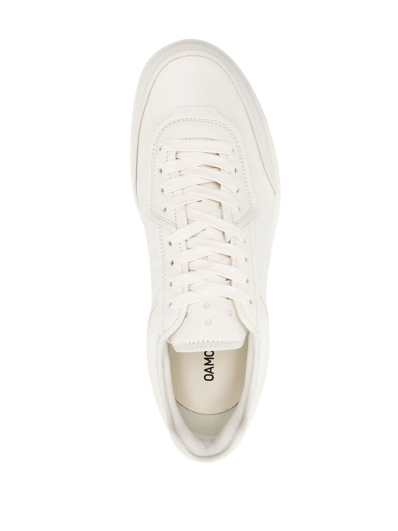 leather low-top trainers 4
