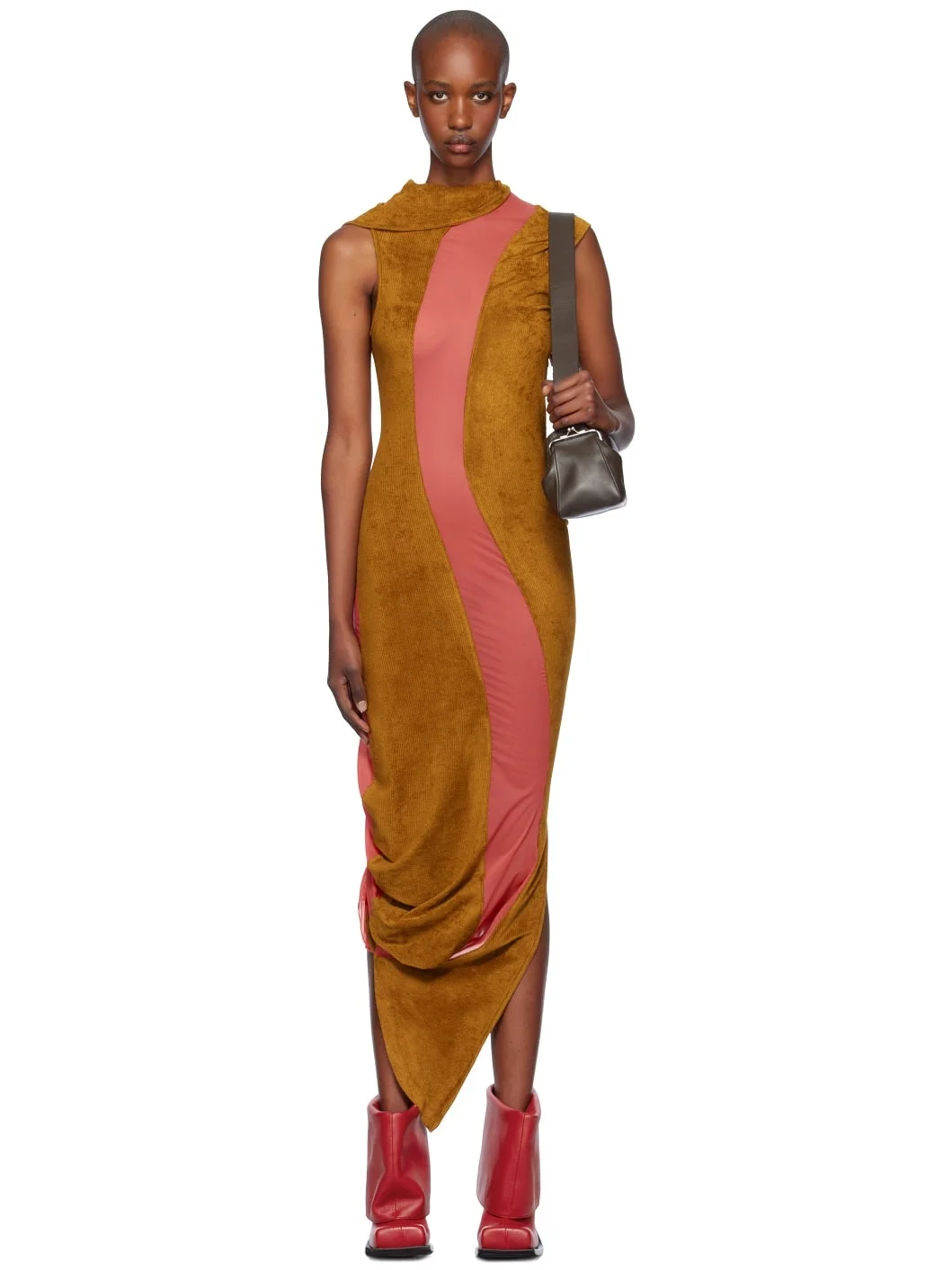 Tan & Pink Pendle Maxi Dress - 1