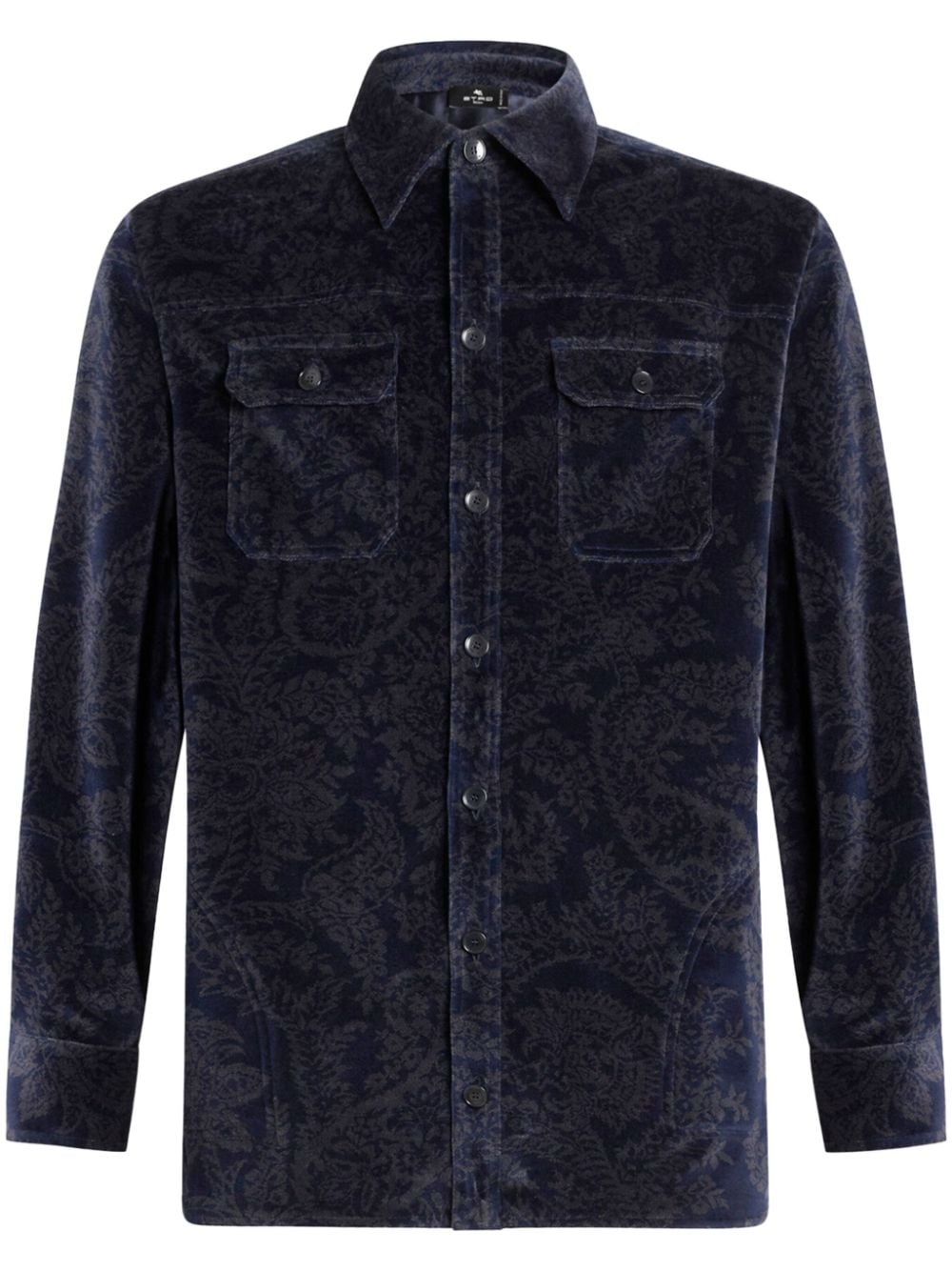 jacquard chenille overshirt - 1