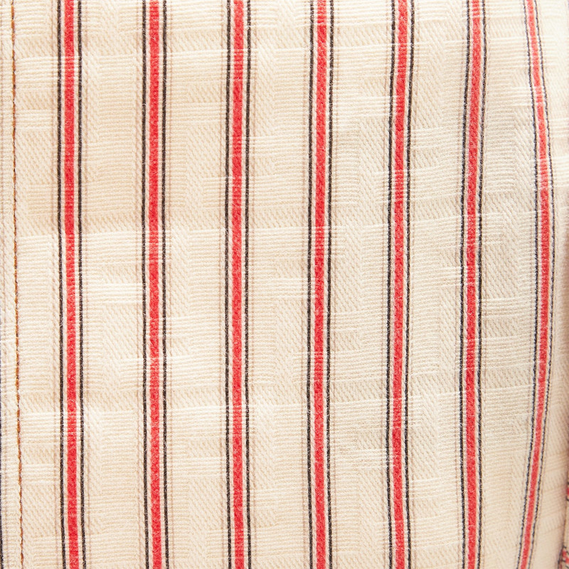 Shirt Beige FF denim shirt with red stripes 4