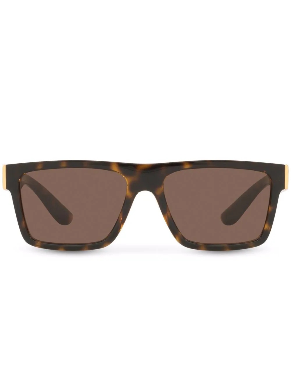 square-frame tortoiseshell-effect sunglasses - 1