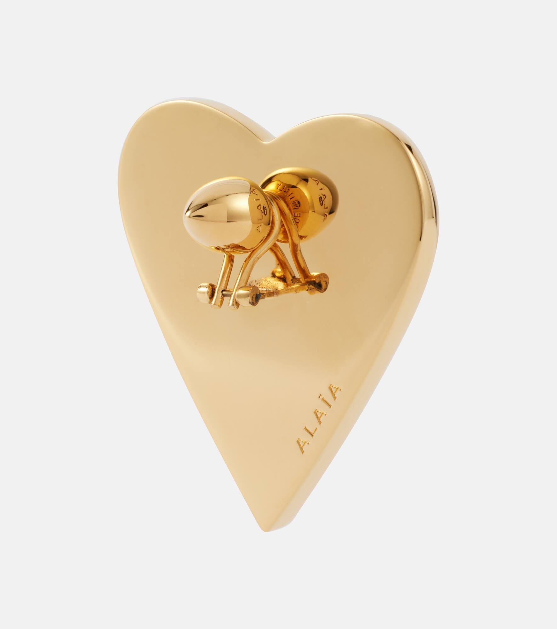 【ALAIA】Le Coeur Bombe mirror-effect earrings Alaïa Le Cœur Bombe mirror-effect earrings | mytheresa