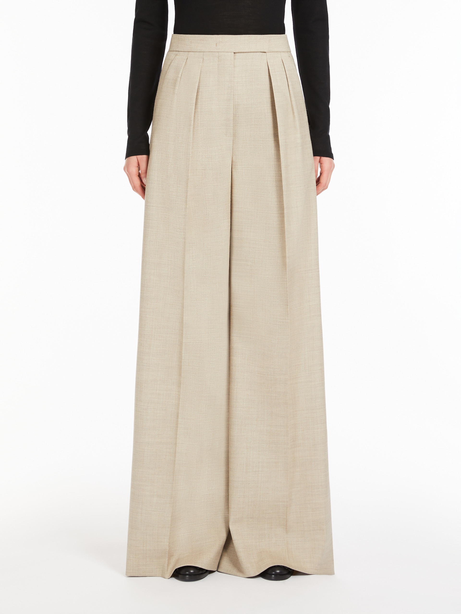 ENTRATA Mélange wool trousers - 3