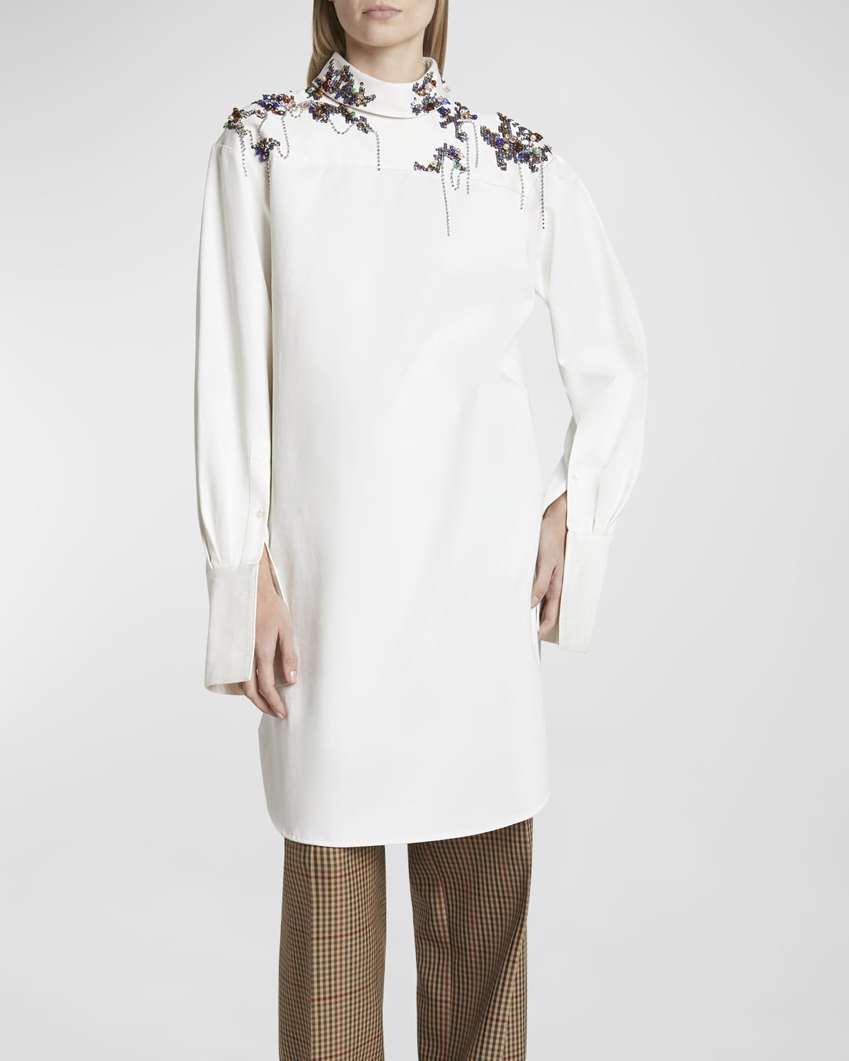 Dorso Rhinestone Embellished Shirtdress - 7