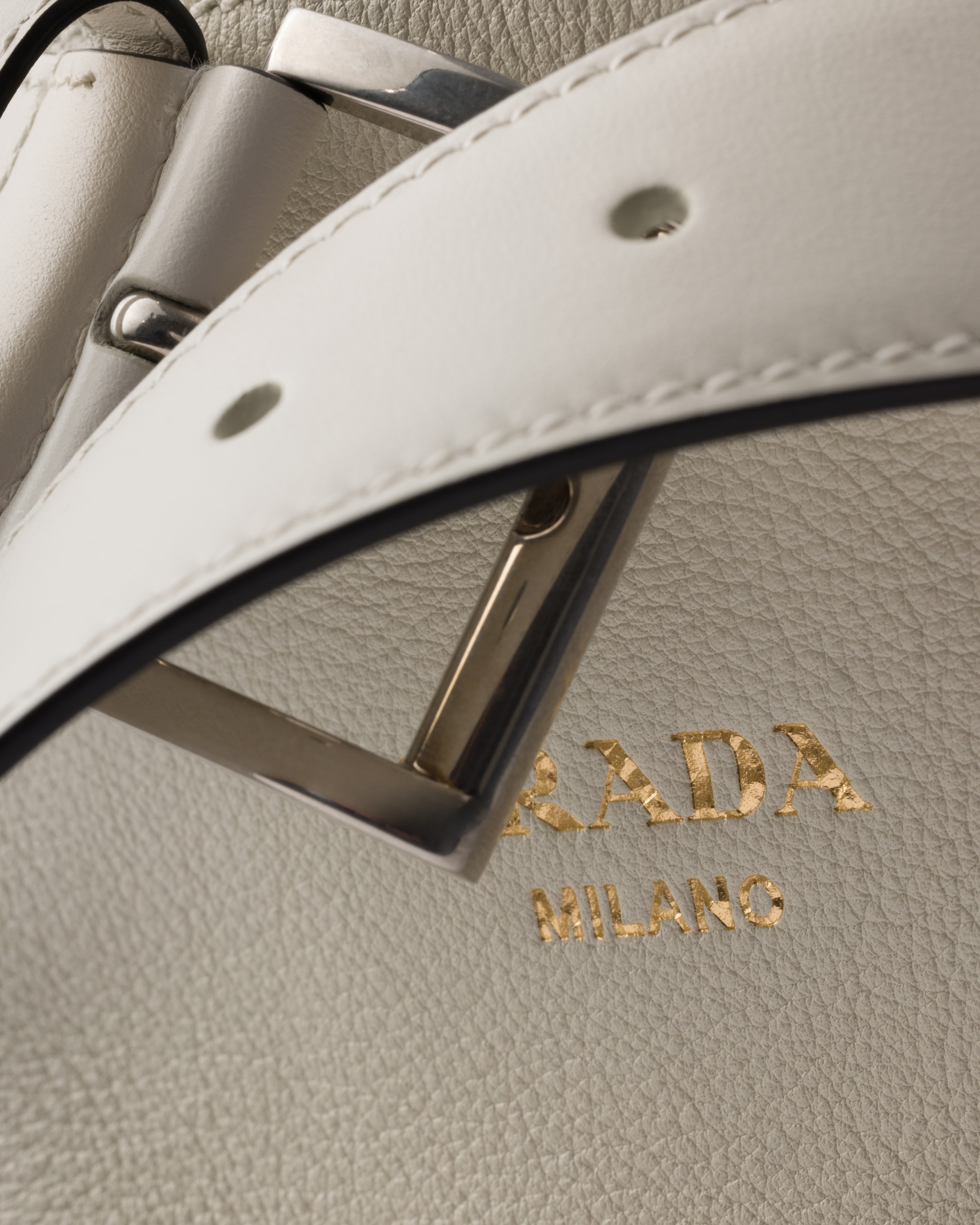 Prada Buckle leather bucket bag with belt - 5