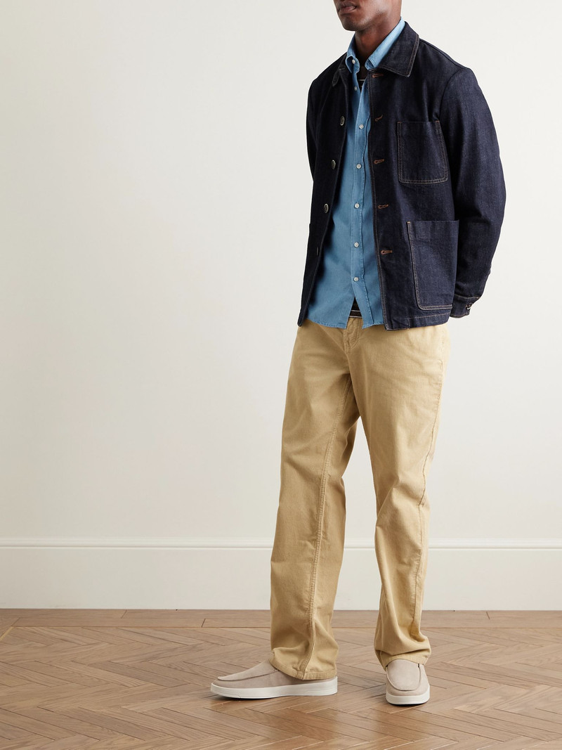 OFFICINE GÉNÉRALE Alex Lyocell-Chambray Shirt Blue outlook
